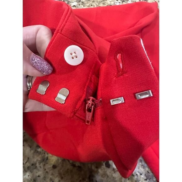 J. CREW Pants Women’s Size 4P Red High Rise Straight Leg Trouser Office Career - Picture 6 of 16